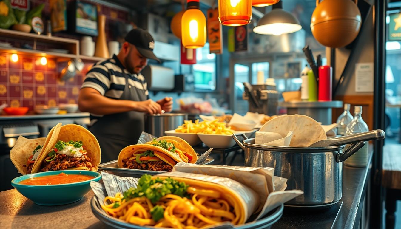 Measured baking ingredients prepared on a counter