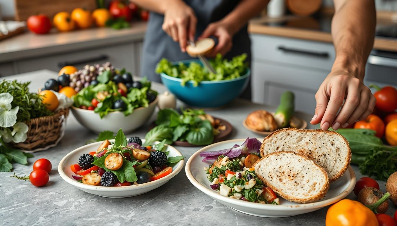 Home cook preparing ingredients in the kitchen