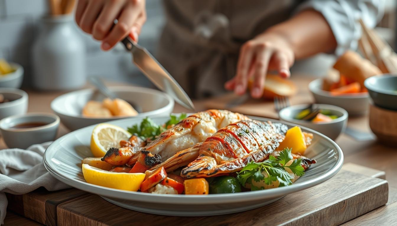 Fresh seasonal cooking dish